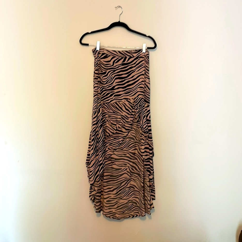 Tiger print skirt.